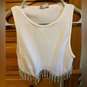 Zara top with rhinestones